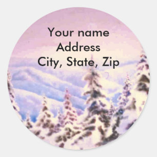 Rücksendeadresse Runder Aufkleber