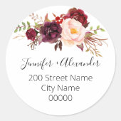 Rücksendeadresse Runder Aufkleber (Vorderseite)