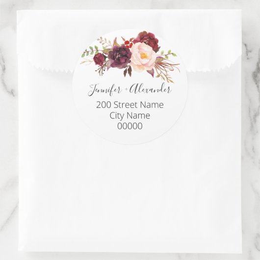 Rücksendeadresse Runder Aufkleber (Tasche)