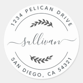 Rücksendeadresse-Rundkleber Runder Aufkleber