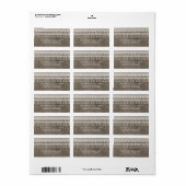 Rücksendeadresse Rustikales Vintages Spitzenholz Adressaufkleber (Vorne)