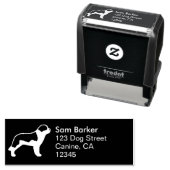 Rücksendeadresse Saint Bernard Silhouette Permastempel (Beispiel)