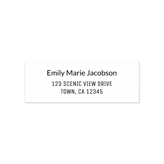 Rücksendeadresse sauber Elegante Moderne Druckschr Permastempel (Design)