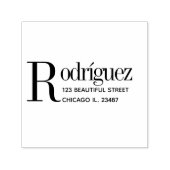 Rücksendeadresse Saubermachen Einfache minimale Ko Permastempel (Design)