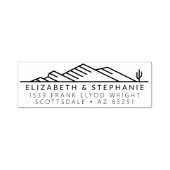 Rücksendeadresse Scottsdale Wüste Wedding Custom Permastempel (Design)