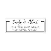 Rücksendeadresse Script Name Custom Stylish Monogr Permastempel (Design)