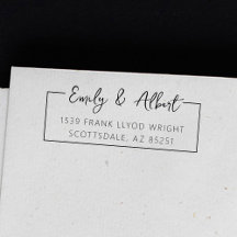 Rücksendeadresse Script Name Custom Stylish Monogr