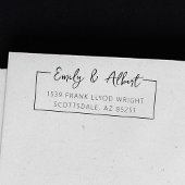 Rücksendeadresse Script Name Custom Stylish Monogr Permastempel