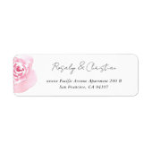 Rücksendeadresse Script Pink Rose (Vorne)