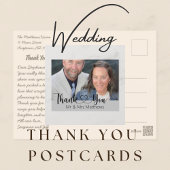 Rücksendeadresse Script Wedding Foto Vielen Dank Postkarte