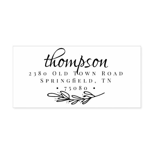 Rücksendeadresse selbstgefällige Briefmarke Bäume Permastempel (Design)