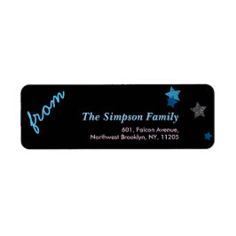 Rücksendeadresse Silver Blue Star Holiday Collecti