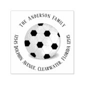 Rücksendeadresse Simple Sports Soccer Ball Permastempel (Design)