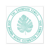 Rücksendeadresse Simple Tropical Palm Leaf Permastempel (Design)