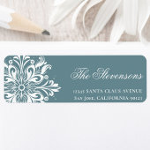 Rücksendeadresse Snowflake Adressaufkleber