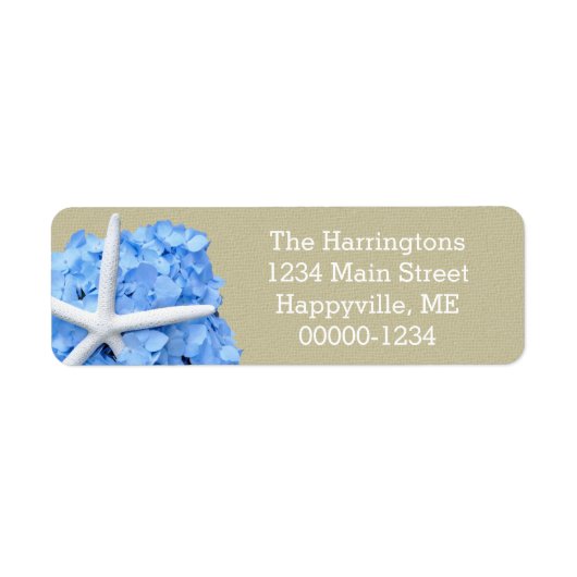 Rücksendeadresse Starfish Blue Hydrangea (Vorne)