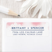 RÜCKSENDEADRESSE Stilvoll marinebrosa Aquarell (Insitu)