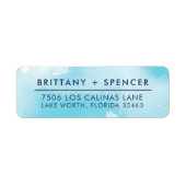 RÜCKSENDEADRESSE Stilvoll modernes Aqua Blue Aqua (Vorne)