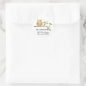 Rücksendeadresse-Tabellen für Schale (#LABL002) Runder Aufkleber (Tasche)