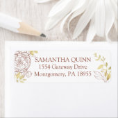 Rücksendeadresse Terracotta & Gold Peony (Insitu)