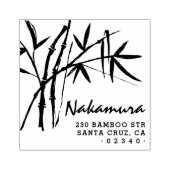 Rücksendeadresse traditioneller Bamboo-Tintenschri Gummistempel (Prägung)