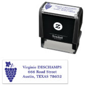 Rücksendeadresse Trauben Selbstfärbende Briefmarke Permastempel (Beispiel)