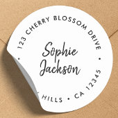 Rücksendeadresse | Umschlag Aufkleber Modernes Dre