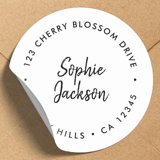 Rücksendeadresse | Umschlag Aufkleber Modernes Dre