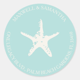 Rücksendeadresse Umschlag Aufkleber Sticker Beach
