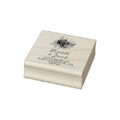 Rücksendeadresse und Blume Gummistempel (Stempel)