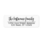 Rücksendeadresse und Name - Romeo-Julia-Schrift (Vorne)