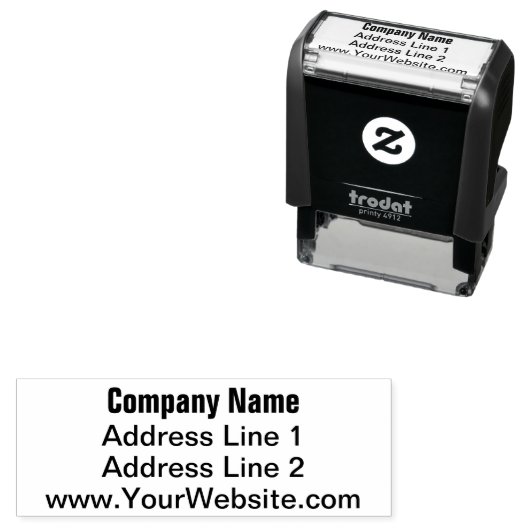 Rücksendeadresse und Vorlage von Websites Permastempel (Beispiel)