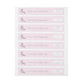 Rücksendeadresse-Verpackung des rosa Elefant-| (Bogen)