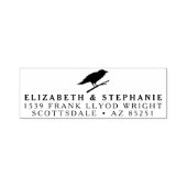 Rücksendeadresse Vintag Gothic Wedding Crow Custom Permastempel (Design)
