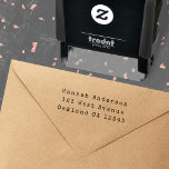 Rücksendeadresse | Vintage Schreibmaschine Einfach Permastempel<br><div class="desc">Eine einfache,  minimalistisch angepasste Briefmarke in einer Vintagen Schreibmaschinentypografie,  die mit Ihrem Namen und Ihrer Adresse leicht aktualisiert werden kann.</div>