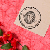 Rücksendeadresse Vintager Medusa-Familienname Gummistempel