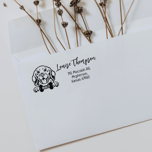 Rücksendeadresse von Beagles, Hunde Gummistempel