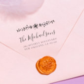 Rücksendeadresse von benutzerdefinierten botanisch gummistempel