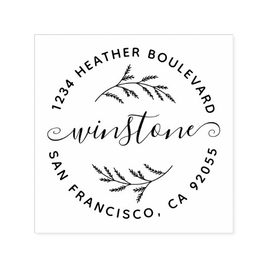 Rücksendeadresse von benutzerdefinierten botanisch permastempel (Design)