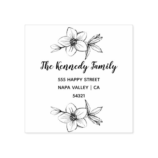 Rücksendeadresse von benutzerdefinierten Familienn Gummistempel (Prägung)