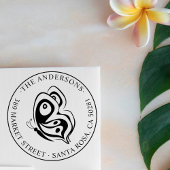 Rücksendeadresse von benutzerdefinierten Schmetter Gummistempel