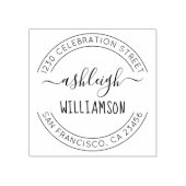 Rücksendeadresse von benutzerdefinierten Skriptnam Gummistempel (Prägung)