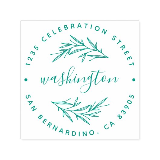 Rücksendeadresse von Blätter und benutzerdefiniert Permastempel (Design)