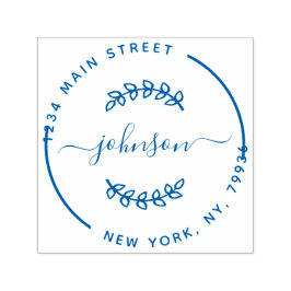 Rücksendeadresse von Blumenfamilien Permastempel