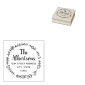 Rücksendeadresse von Blumenkranken Gummistempel (Stempel)