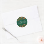 Rücksendeadresse von Christmas Red Green Boho Blum Runder Aufkleber<br><div class="desc">Weihnachts-Rot und Grüne Blume Rücksendeadresse Klassischer Rundaufkleber</div>