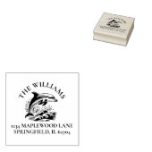 Rücksendeadresse von Delphin Custom Family Gummistempel (Stempel)