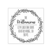 Rücksendeadresse von Familiennamen Gummistempel (Prägung)