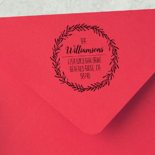 Rücksendeadresse von Familiennamen Gummistempel