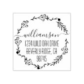 Rücksendeadresse von Familiennamen Gummistempel (Prägung)